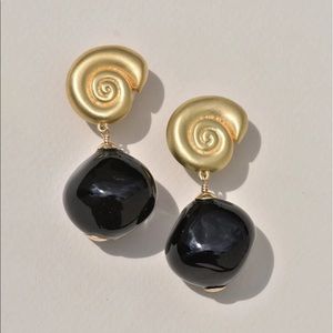 NWT Leigh Miller OOAK Gold-Plated Nautilus Licorice Drops